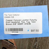 Copper Canyon Leather Futurity Knot Headstall, Ties, Tag, *new
