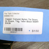 Copper Canyon Nylon Tie Down, 2x Snaps, Tag, *new
