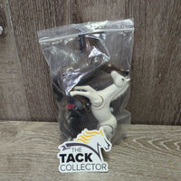 3 Assorted Toy Horses, Bendable Legs, Saddle *gc, rubs, scuffs
