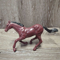 2 Running Toy Horses *gc, rubs, stains?dirt
