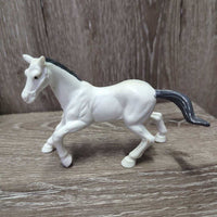 2 Running Toy Horses *gc, rubs, stains?dirt
