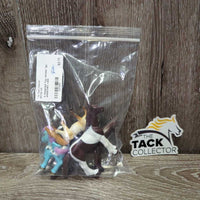 4 Assorted Toy Horses *gc, stains?dirt, rubs
