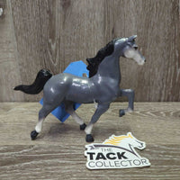 Light Plastic Pacing Toy Horse *gc, rubs, scratches, stains, peeled ends
