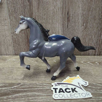 Light Plastic Pacing Toy Horse *gc, rubs, scratches, stains, peeled ends
