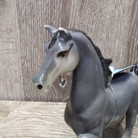 Light Plastic Pacing Toy Horse *gc, rubs, scratches, stains, peeled ends

