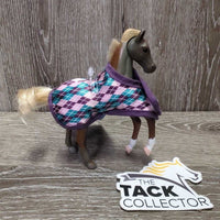 Vintage Collector's Foal, Moveable Head & Plaid Blanket
