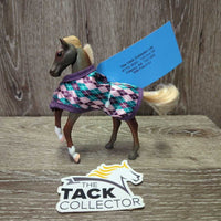 Vintage Collector's Foal, Moveable Head & Plaid Blanket
