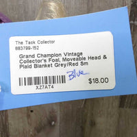 Vintage Collector's Foal, Moveable Head & Plaid Blanket
