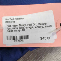 Full Face Slinky, Pull On, Velcro *gc, rubs, pills, snags, v.hairy, small holes
