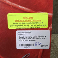 Parelli Harmony Level 1 DVD's & Pocket Guides *MISSING 1, 2 & 3 DVD's, mnr smudges
