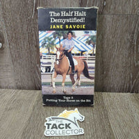 Jane Savoie: The Half Halt Demystified!, 1993 VHS *xc, edge scrapes & peels, works?
