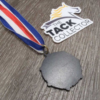 Horse Show Award Bronze Medal with Neck Ribbon *vgc, creases, mnr scuffs, rubs & scratches, older
