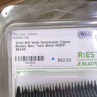 #10 Wide Detachable Clipper Blades, Box, *new
