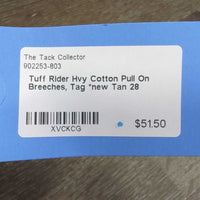Hvy Cotton Pull On Breeches, Tag *new
