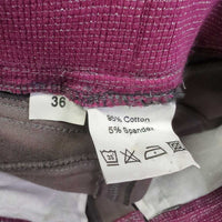 Euro Seat Hvy Cotton Breeches, High Elastic Waistband, Drawstrings, Tag *new
