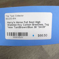 Full Seat High Waisted Hvy Cotton Breeches, Tag *new
