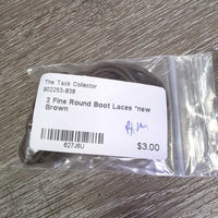 2 Fine Round Boot Laces *new
