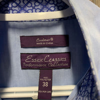 LS Show Shirt, attached snap collar *vgc, older, mnr stained collar edge
