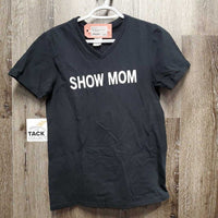 SS V Neck T Shirt "Show Mom" *xc, hairy