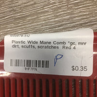 Plastic Wide Mane Comb *gc, mnr dirt, scuffs, scratches
