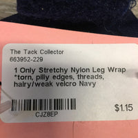 1 Only Stretchy Nylon Leg Wrap *torn, pilly edges, threads, hairy/weak velcro
