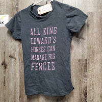 SS T Shirt *gc, faded, cut tag, crinkled "All King Edwards Horses ..."