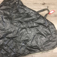 Hvy Vinyl Fleece Lined Carrying Storage Saddle Bag *older, pilly, dirty, holes, scrapes