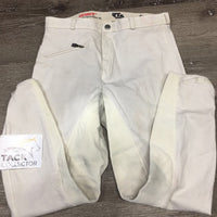 Full Seat Breeches *gc, discolored/stained seat & legs, older, pilly edges, rubs
