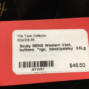 MENS Western Vest, buttons *vgc