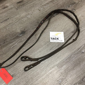 Thick Braided & laced Reins *gc, broken laces, dirty, scrapes, cut end
