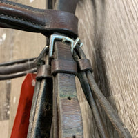 Rsd/Padded Bridle, braided noseband *tight keepers, split, xholes, smellsdirty, mold, cracking, scratches, mismatched