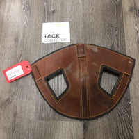 Soft Leather & Felt Head Bumper Poll Guard *dirty, older, stains, scrapes, scratches