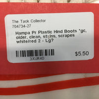 Pr Plastic Hind Boots *gc, older, clean, stains, scrapes
