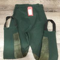 Ribbed Breeches, add on Jodphur Straps *older, shortened, gc, stains, snags, rubs, frays, pills