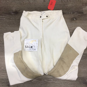 Ribbed Breeches *older, gc, undone stitching, stains, v.discolored seat/lets, pilly, rubs