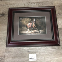 Western Horse Matted, Wood Frame "Never let Success ... *vgc, scratches, dusty
