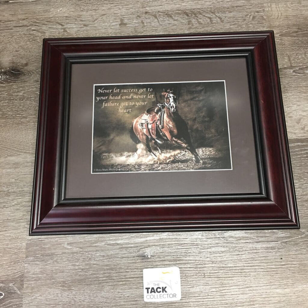 Western Horse Matted, Wood Frame 