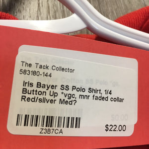 SS Polo Shirt, 1/4 Button Up *vgc, mnr faded collar