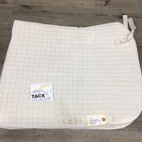 Thick Quilt Dressage Saddle Pad *clean, older, rubbed/holey edges, marker, dingy, stains, threads, undone stitching