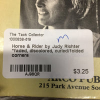 Horse & Rider by Judy Richter *faded, discolored, curled/folded corners
