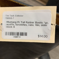 Pr Tall Rubber Boots *gc, scuffs, scratches, rubs, film, older
