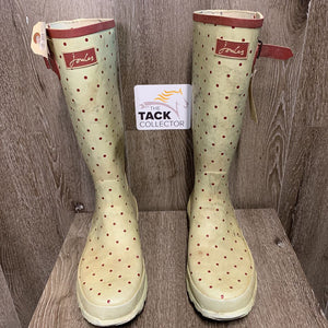 Pr Tall Thick Rubber Boots *gc, stains, scratches, older