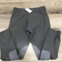 Hvy Breeches, Side Zip *gc, older, pilly waist, seam puckers, snags, unstitched darts, ankle rubs