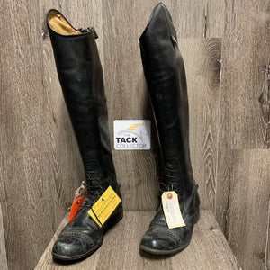 Pr Field Boots, Zips, 2 Ariat Plastic Forms *gc, toe scuffs, heel rubs, scrapes, seams: rubs, rip, hole, marker, split sole
