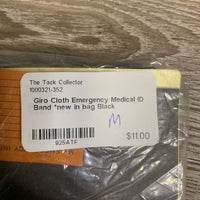 Cloth Emergency Medical ID Band *new in bag