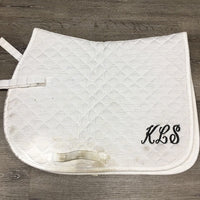 Quilt Jumper Saddle Pad *gc, clean, puckers, stains, pilly
