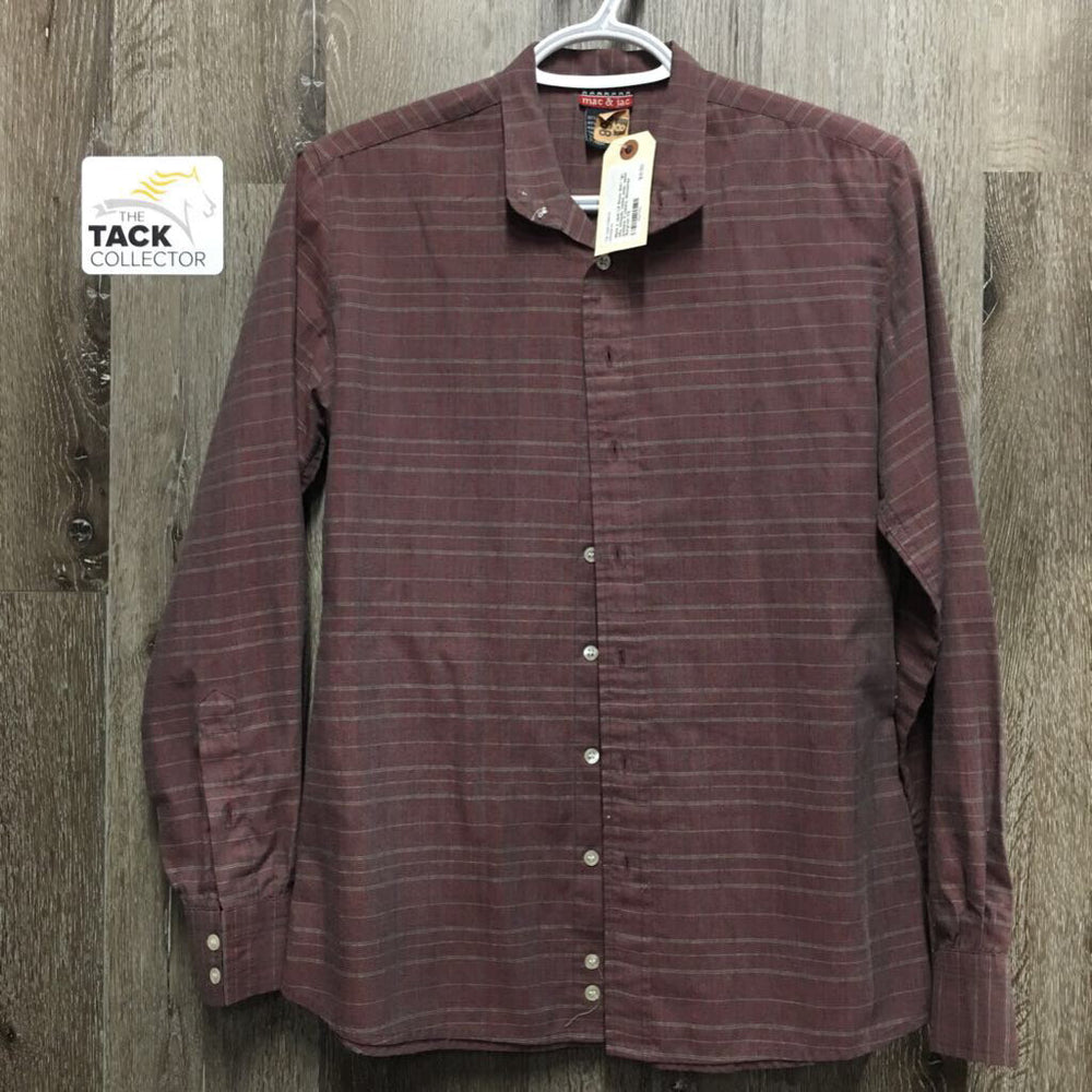 LS Show Shirt *gc, pilly, threads, faded, older, seam puckers, 0 collars, discolored