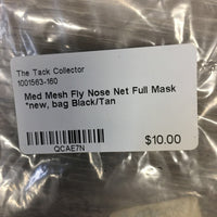 Med Mesh Fly Nose Net Full Mask *new, bag
