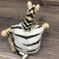 Stuffed Zebra, clay hooves & head *vgc