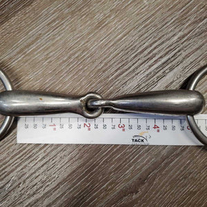 Thick Hollow Mouth Sm Loose Ring Snaffle *gc, stains, dull, plating, scuff, scratches